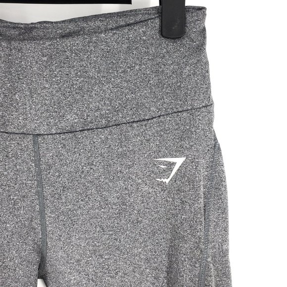 Gymshark Sculpture Dry High Waist Cropped Leggings Pockets Grey Large - Picture 3 of 10